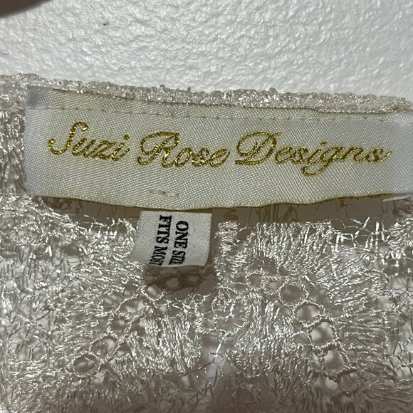 Suzi Rose Designs Womens Sheer Lace Negligee Peignoir OS White Bridal  Ethereal - Picture 8 of 8